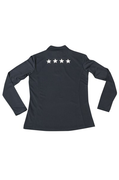 W215  Design half-breasted zipper long sleeve corporate collar printing logo embroidered logo knitted baby clothes women's sweatshirt detail view-7